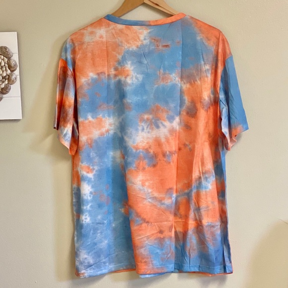 Over Sized Boho Drop Shoulder Tie Dye T-Shirt - Picture 7 of 7